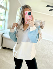Load image into Gallery viewer, Kai Colorblock Half Snap Sweatshirt