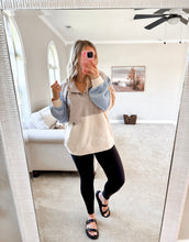 Load image into Gallery viewer, Kai Colorblock Half Snap Sweatshirt
